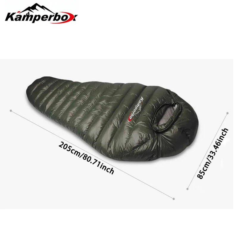 Cold Temperature Winter Sleeping Bag Down Sleeping Bag Winter Camping Equipment