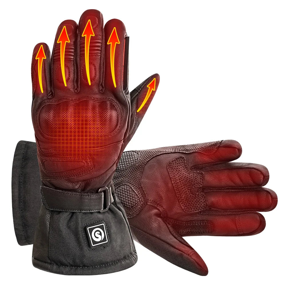 Waterproof Tactical Winter Gloves Men Warm Heating Gloves Touchable Thermal Riding Motorcycle Winter Gloves Women Goatskin Soft