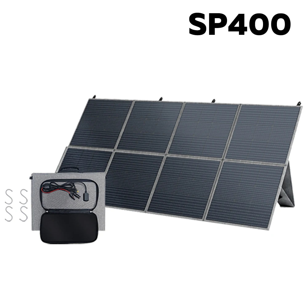 400W 200W 100W Portable Solar Panel, Foldable Solar Power System for Solar Generator, Camping, RV Travel, 23% High Efficiency