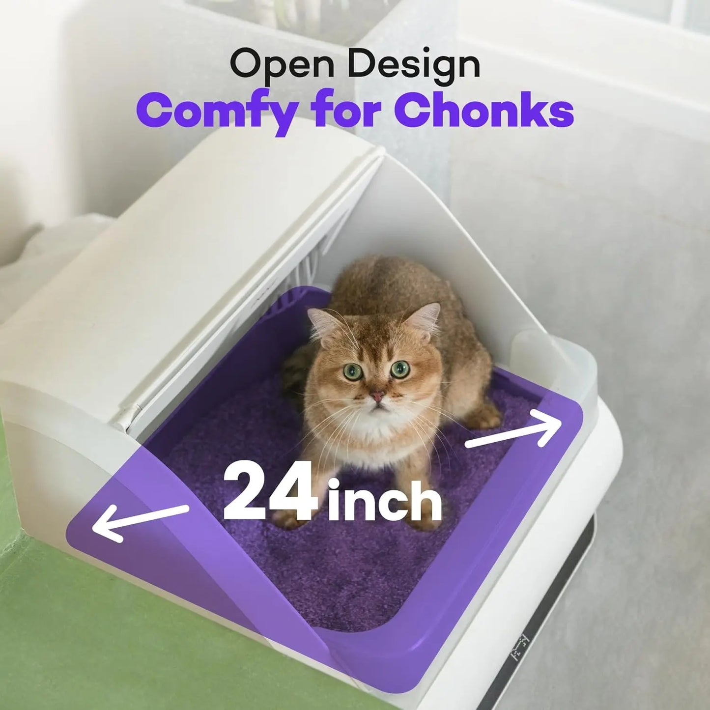 Upgraded X5 Self-Cleaning Cat Litter Box Automatic Litter Scooping Robot with Unique Open-Top Split System for Cats, Customized
