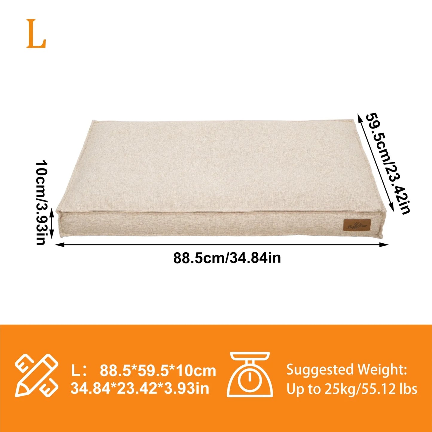 M-2XL Dog Beds Crate Pad for Medium/Large Dogs Pet Mat Ultra Soft Cozy Sleeping Kennel Pad Linen Cover Foam Base