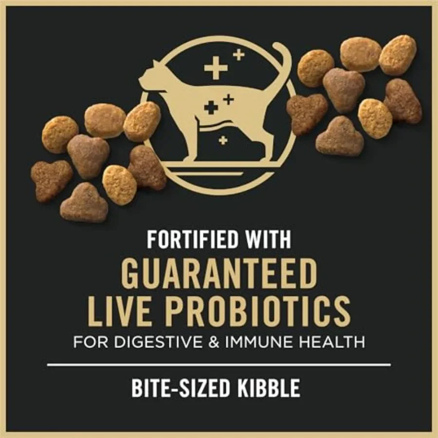 High Protein Cat Food With Probiotics for Cats, Chicken and Rice Formula - 7 lb. Bag