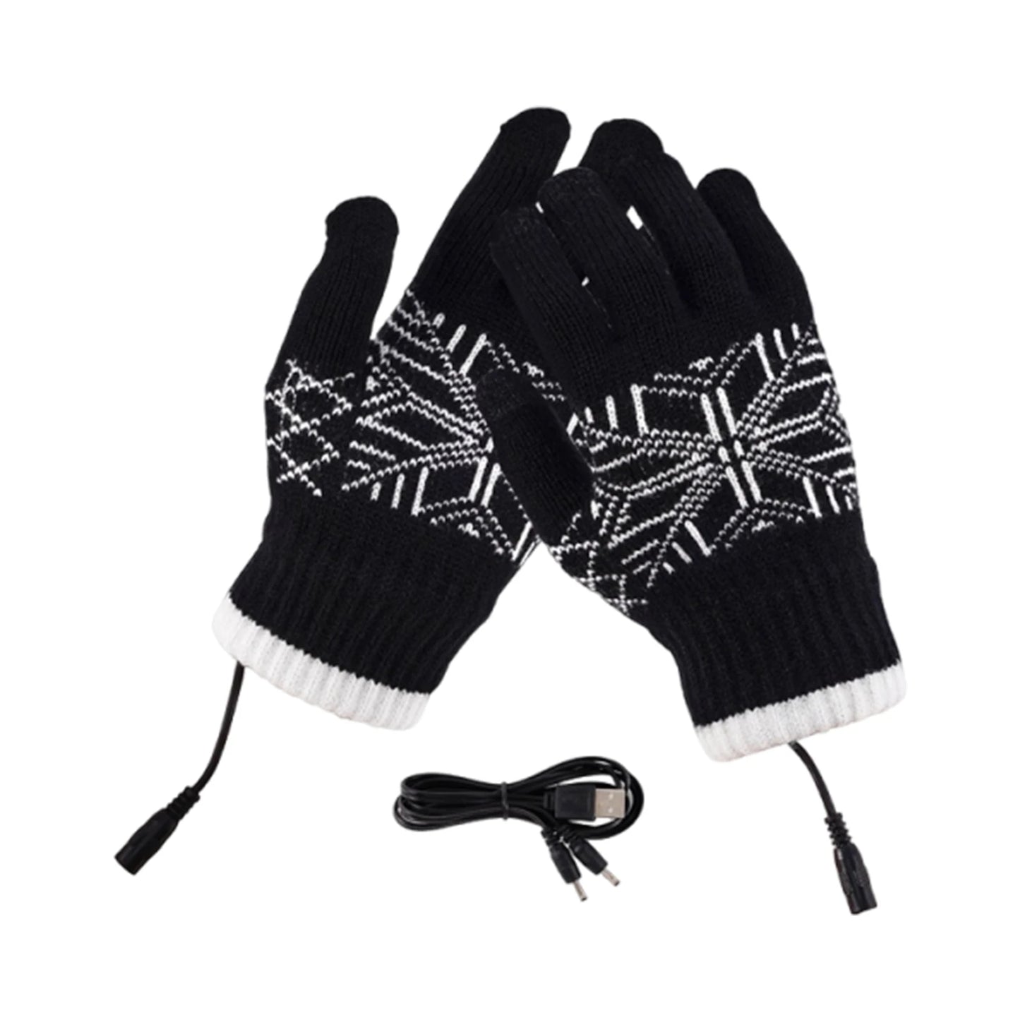 USB Touchscreen Hand Warmer Anti-Slip Motorcycle Thermal Gloves Wear Resist Soft Heating Gloves for Outdoor Camping Hiking