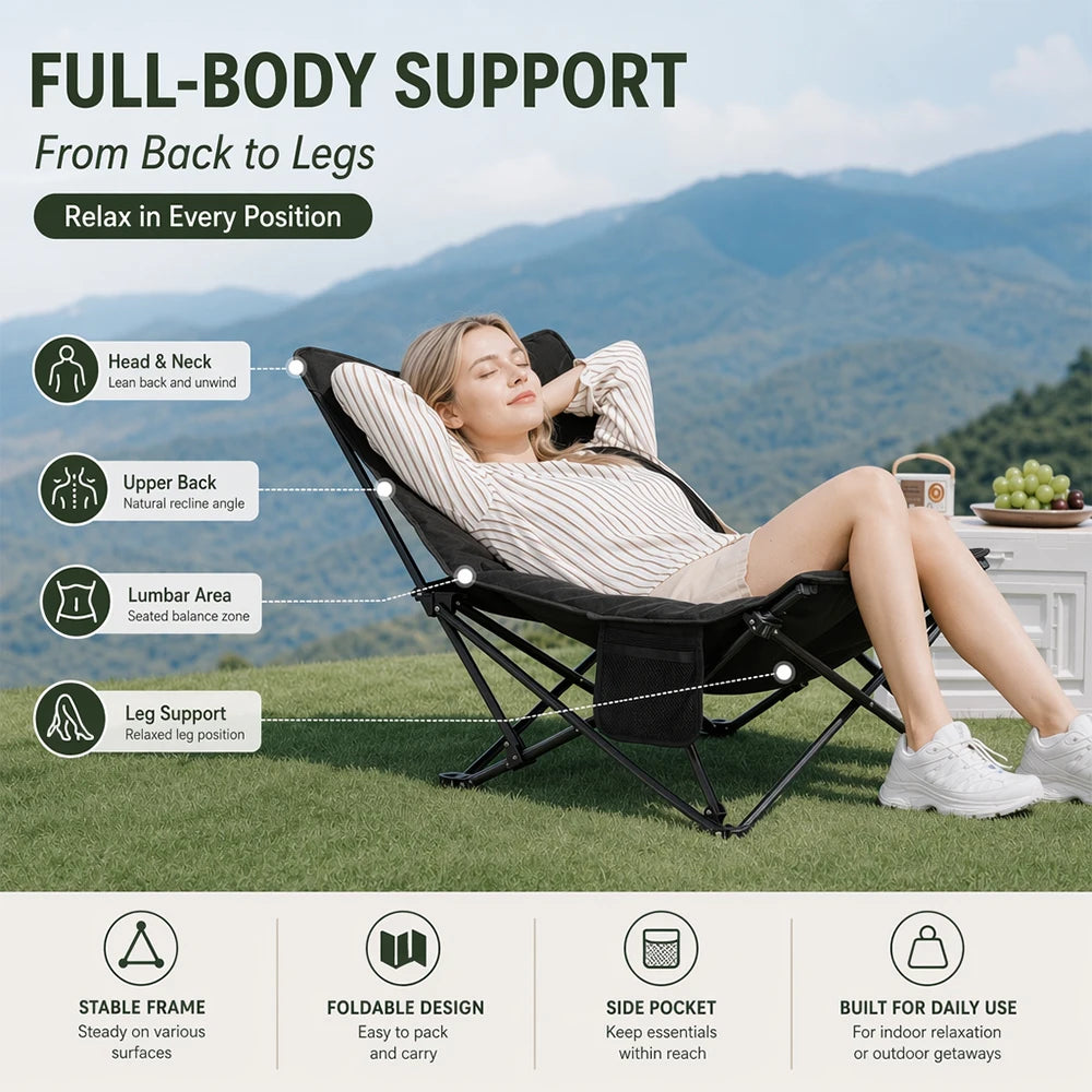 Outdoor Folding Bed, Camping Bed With Mattress, Portable Folding Bed, 330 Lb Capacity, Carry Bag, Suitable for Office Indoor Rest, Travel, Garden, Balcony, Courtyard.