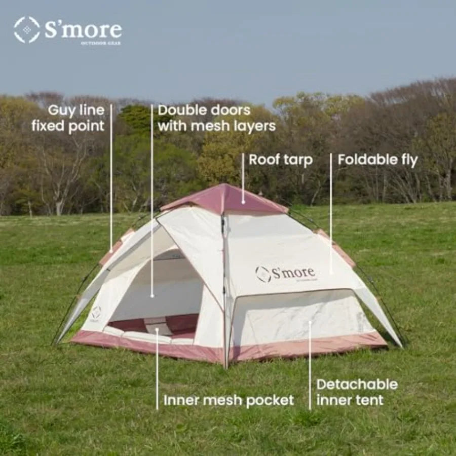 1/2 Person Beach Tent, Lightweight and Easy Set Up Pop up Tent UFP 30+ Quick Portable Sun Shade Shelter for Beach, Picnic, or Backyard