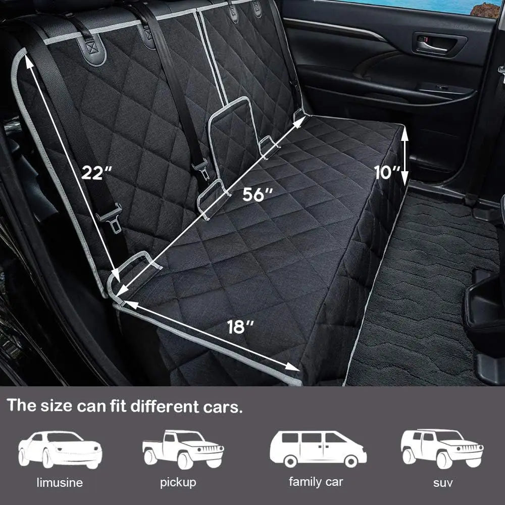 Car Seat Cover Waterproof 56 x 50 for Trucks Cars & SUVs Back Seat Heavy-Duty Nonslip Pet Seat Cover Protector