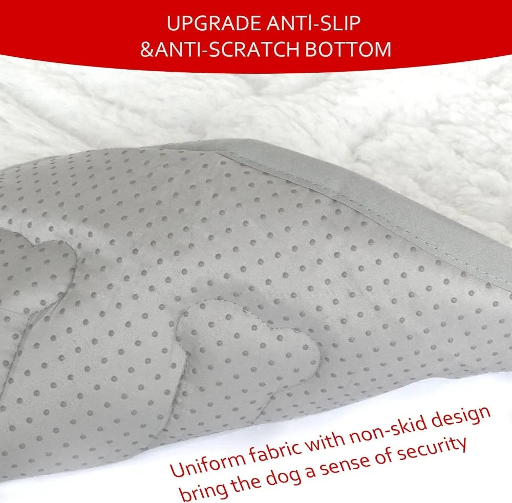 Small Dog Crate Mat, 24 x 18 Soft Plush Bed Pad, Machine Washable with Anti-Slip Bottom
