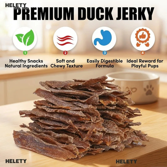 Duck Meat Jerky - Pet Teething Snack - Pet Training Reward Snack - Dog Snack - Teeth Cleaning Snack - Chewing Snack - Pet Snack - Suitable for Dogs Of All Breeds