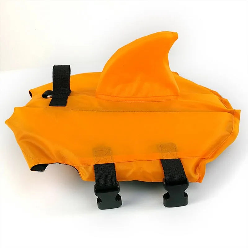 Dog Life Vest Summer Adjustable Pet Shark Swimsuit Enhanced Buoyancy Swimming Jacket Dog Safety Clothes for Medium Large Dogs