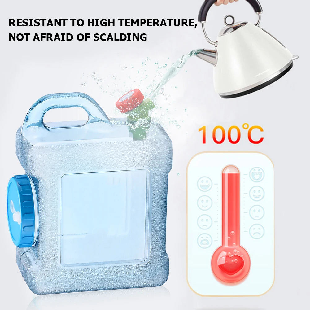 5/5.5/7.5/10/12/15/22L Capacity Pure Water Buckets Container With Faucet Portable Driving Water Tanks Emergency Water Storage