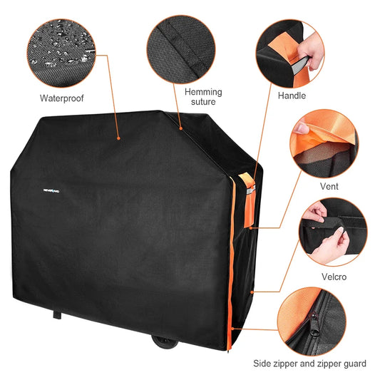 Rain Water Proof Dust Protective Anti Outdoor Garden Barbecus BBQ Round Grill Grills Cover For Gas Charcoal Electric D40