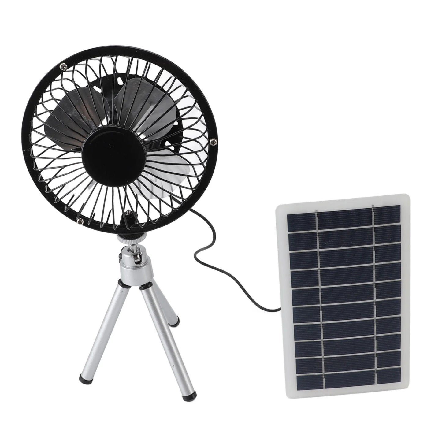 Solar Panel Powered Fan Quiet  Monocrystalline Silicon Portable Solar Vent  Friendly with Stand for Pet House