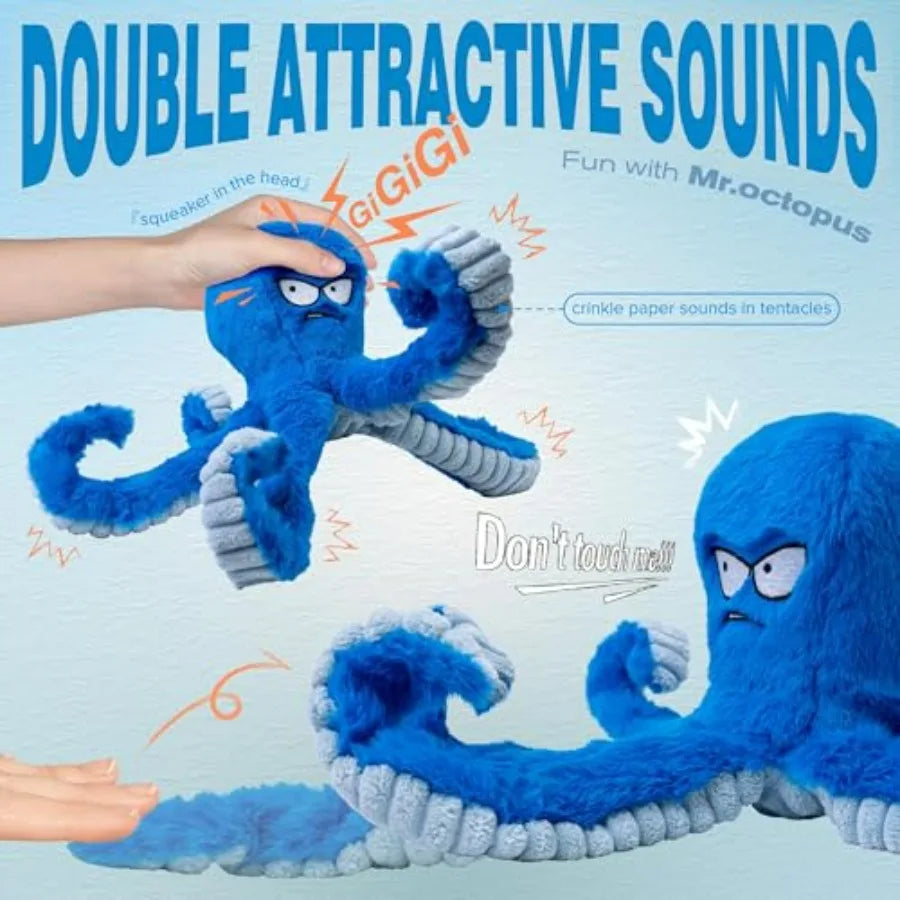 Tough Dog Toys, Stuffed Chew Large Dog Toys to Keep Them Busy, Interactive Squeaky Tug of War Doggie Toy, Crinkle