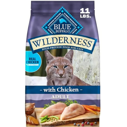 Wilderness Chicken Natural High-Protein Grain-Free Dry Food for Adult Indoor Cats, Real Chicken First, Antioxidant-Rich LifeSou