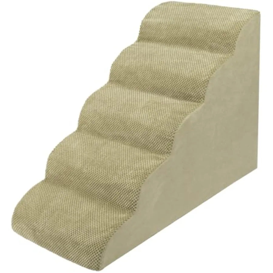 Dog Stairs for Small Dogs, High Density Foam Dog Steps, Extra Wide Non-Slip Pet Ramp for High Beds Or Couch, Soft Doggie Ladder