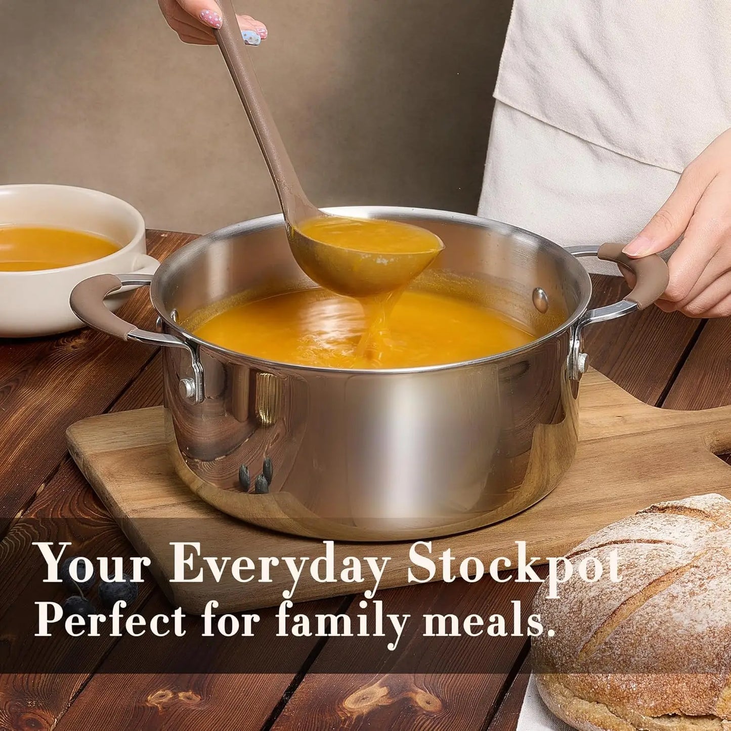 19pcs Stainless Steel Cookware Set with Detachable Handle, Pots and Pans Set, Induction Kitchen Cooking Sets, RV/Camping Cookware