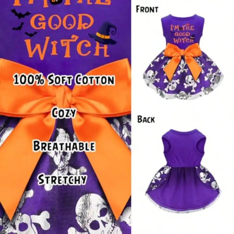 Dog Halloween Costumes Dog Dress Halloween Costumes For Dogs Funny Puppy Dress With Bow For  Dogs Pumpkin Witch Bat Pet Costume