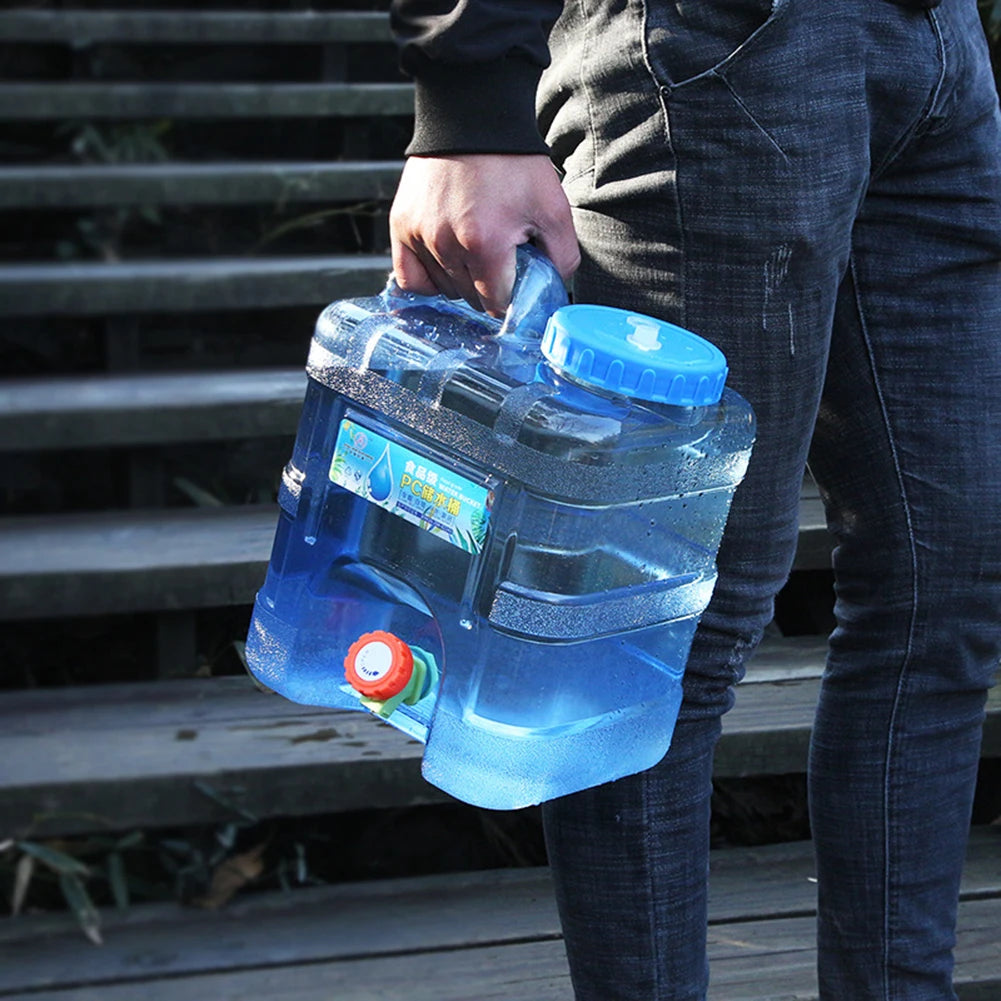 Portable Water Container with Spigot Large Capacity Water Storage Carrier Water Storage Container for Hiking Self-Driving Tour