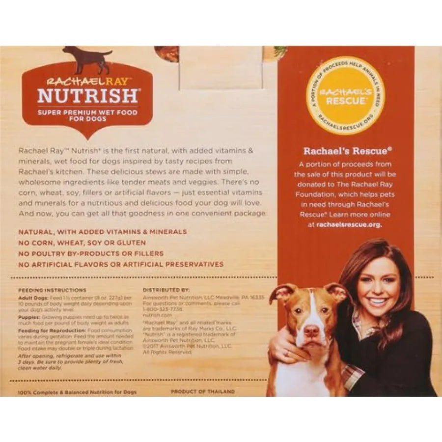 Premium Natural Wet Dog Food, Savory Favorites Variety Pack, 8 Ounce Tub Pack of 6