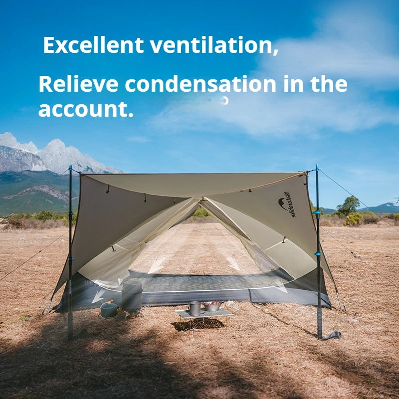 Mongar UL Camping Tent 15D Nylon Lightweight 1 or 2 People 3 Seasons Tent Waterproof Portable Outdoor Tent With Mat