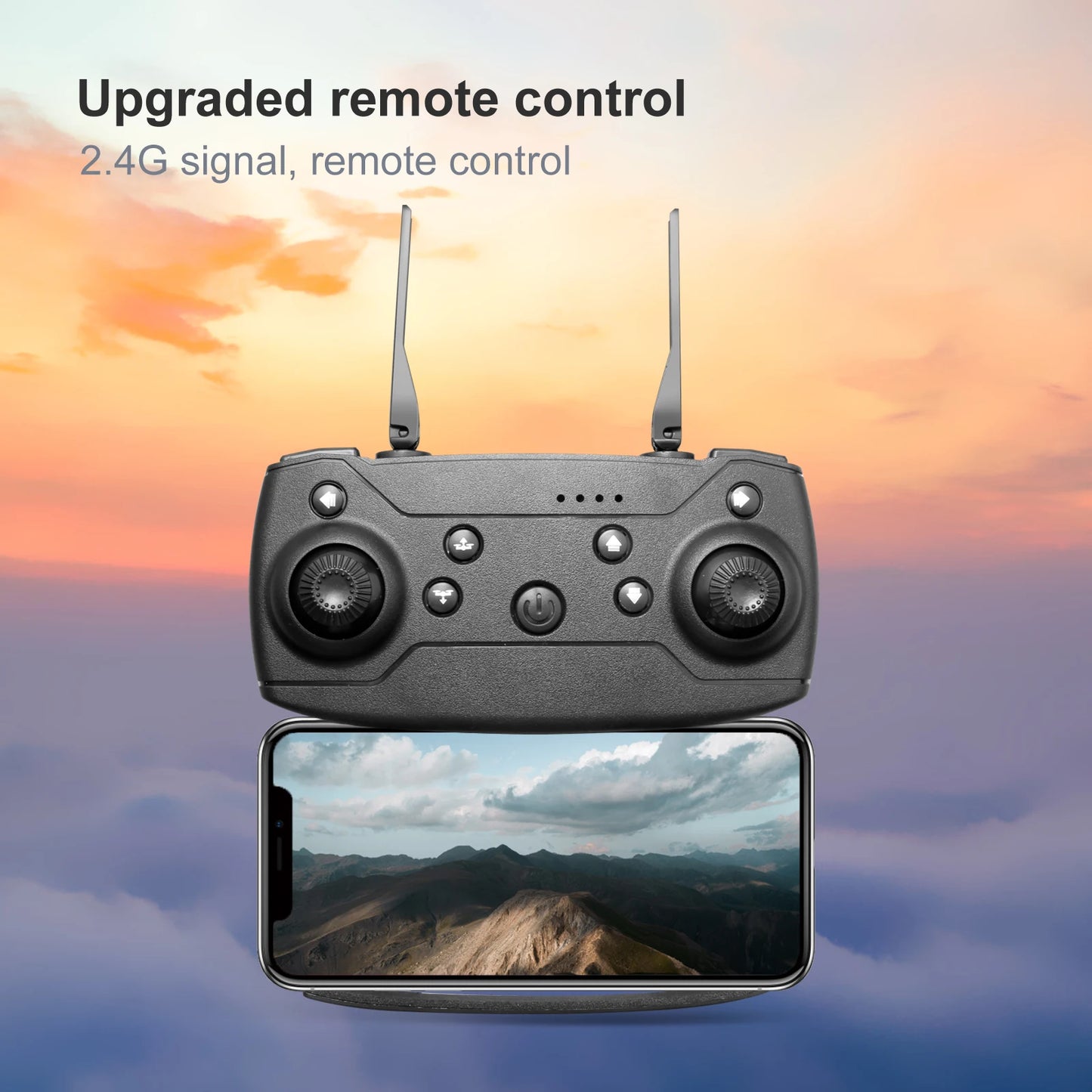E99 Foldable Drone Dual Screen Switch Fine Tuning Button Gesture Control Optical Flow Indoor Hover Outdoor Aerial RC Quadcopter Drone