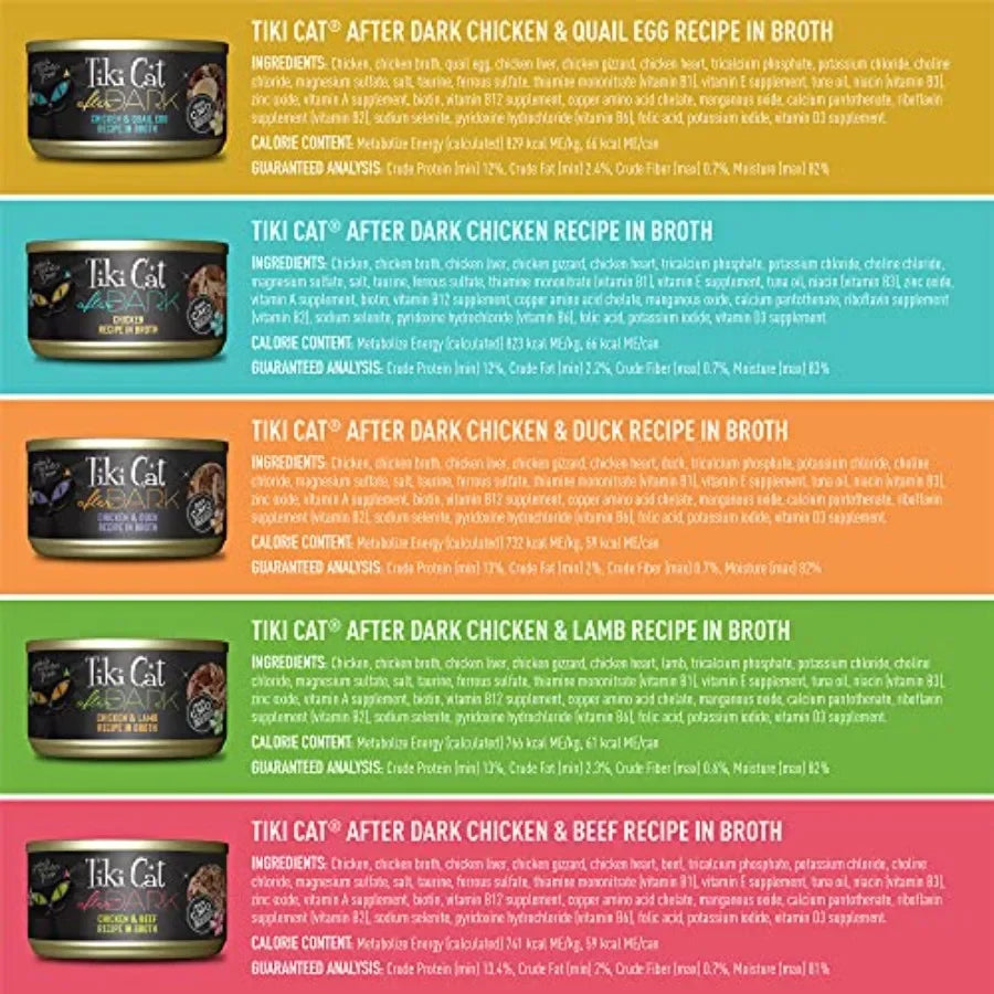 After Dark Wet Cat Food, Variety Pack, 2.8 oz. Cans 12 Count