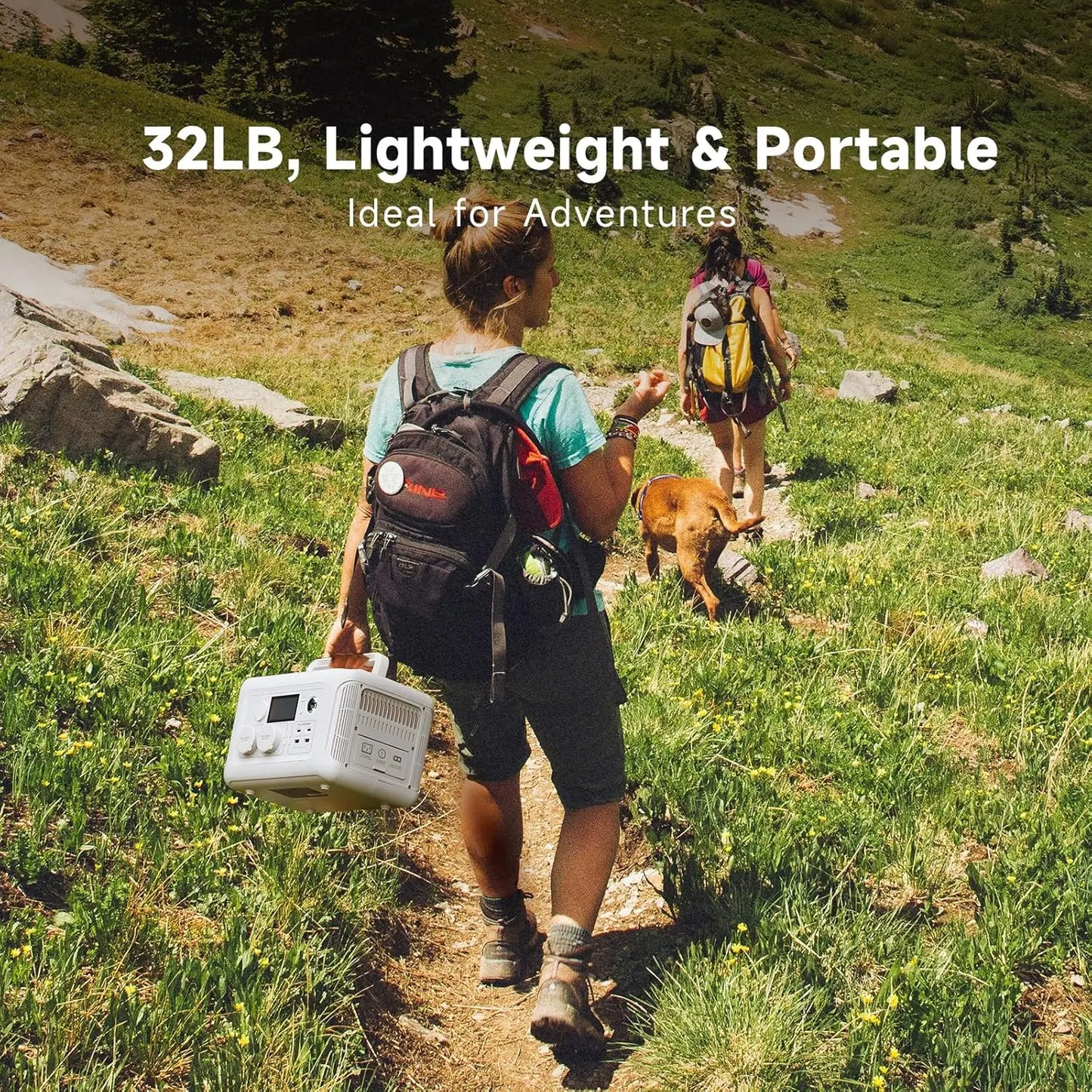 R600 Portable Power Station 600W 299Wh LiFePO4 Solar Generator UPS Battery Backup MPPT & 100W Solar Panel for Camping