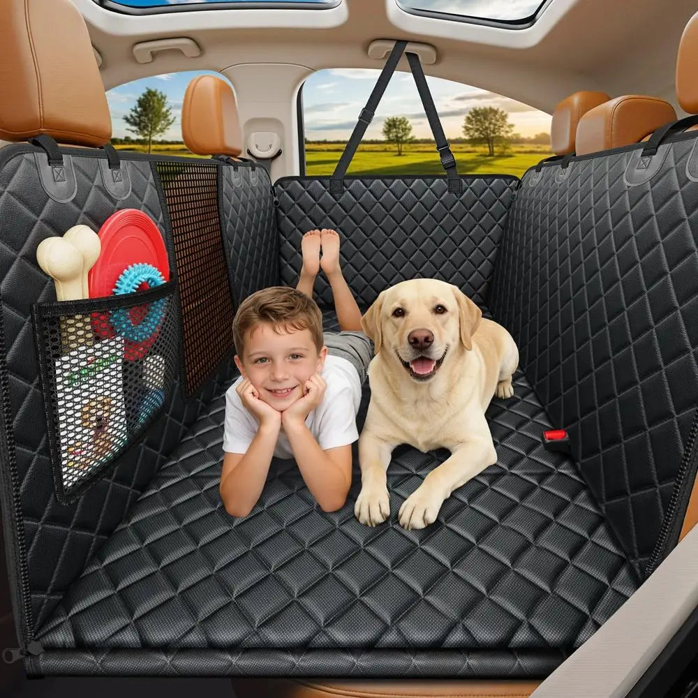 Backseat Extender or Dogs - Hard Bottom Dog Car Seat Cover or Back Seat, Dog Hammock or Car and SUV, Pet Rear Seat Protector for Dog