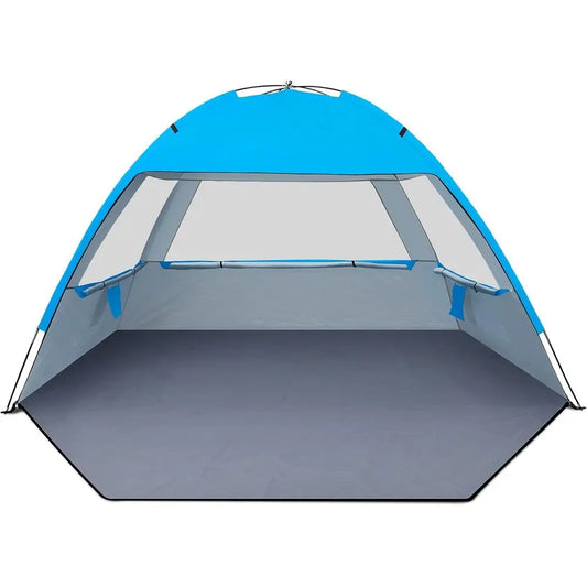 Portable UV-Protected Beach Tent for 3-10 People, Lightweight & Easy Setup Shade Cabana