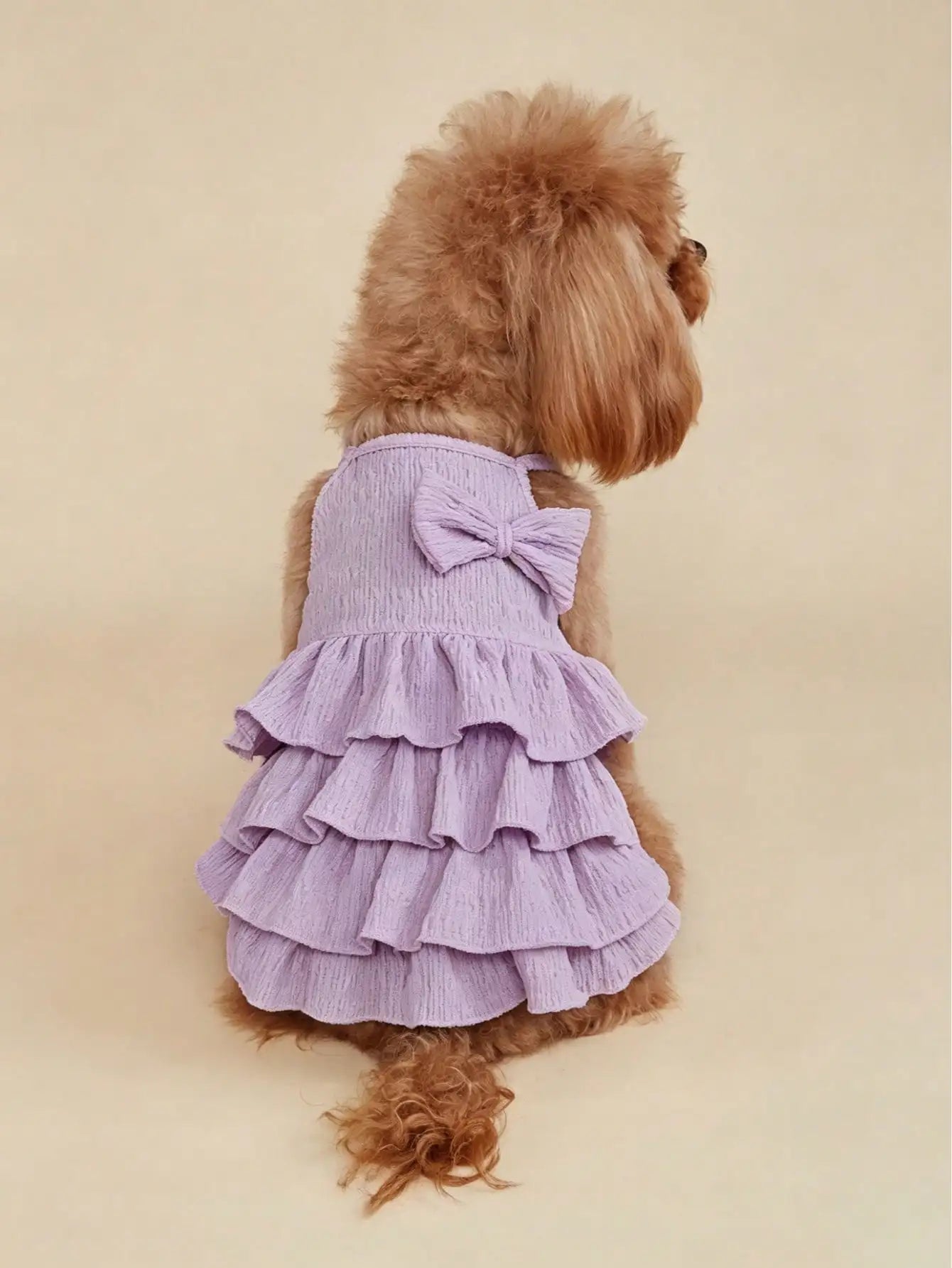 1pc Spring/Summer Thin Dog/Cat Tutu Dress With Ruffled Layers And Cake Design For Small Dogs Teddy