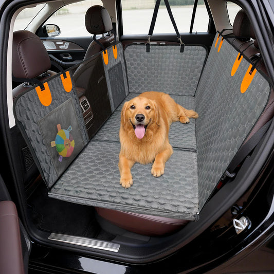 Back Seat Extender for Dogs Hard Bottom Dog Car Seat Cover Waterproof Back Seat Hammock Pet Rear Seat Protector Dog Travel Bed
