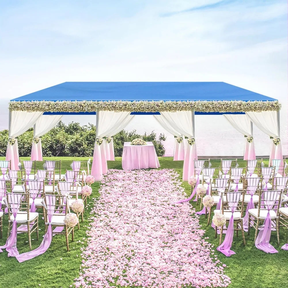 10 * 30 FT Party Tent with 8 Removable Sidewalls and 2 Doors, Outdoor Gazebo Wedding Patio Camping Carport Canopy Shade Canopy