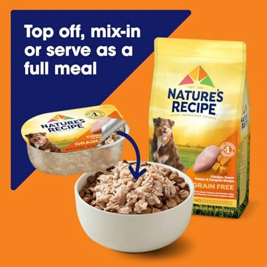 Grain-Free Recipe in Savory Broth Wet Dog Food. Cup, 12 Count
