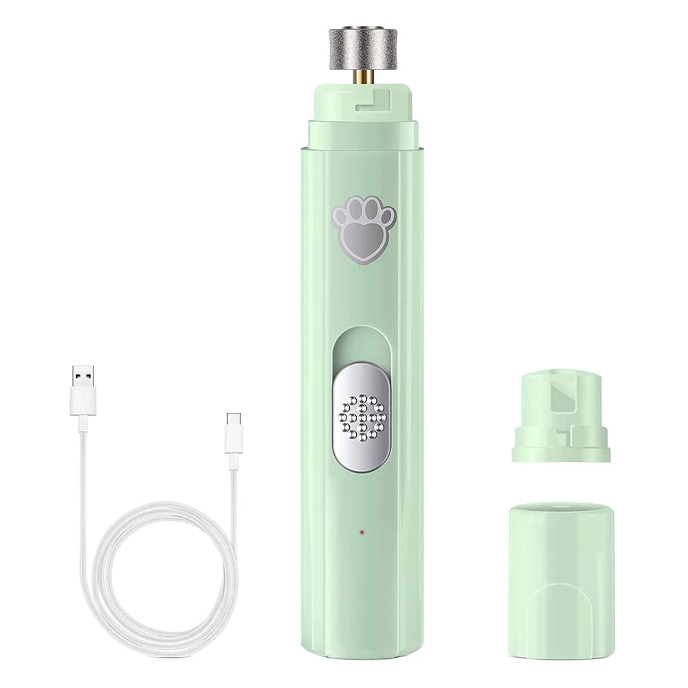 Electric Pet Nail Clipper with Polisher Wheel LED Light Pet Nail Trimmers 500 mAh 2-Speed Paws Nail Cutter for Pet Paws Grooming