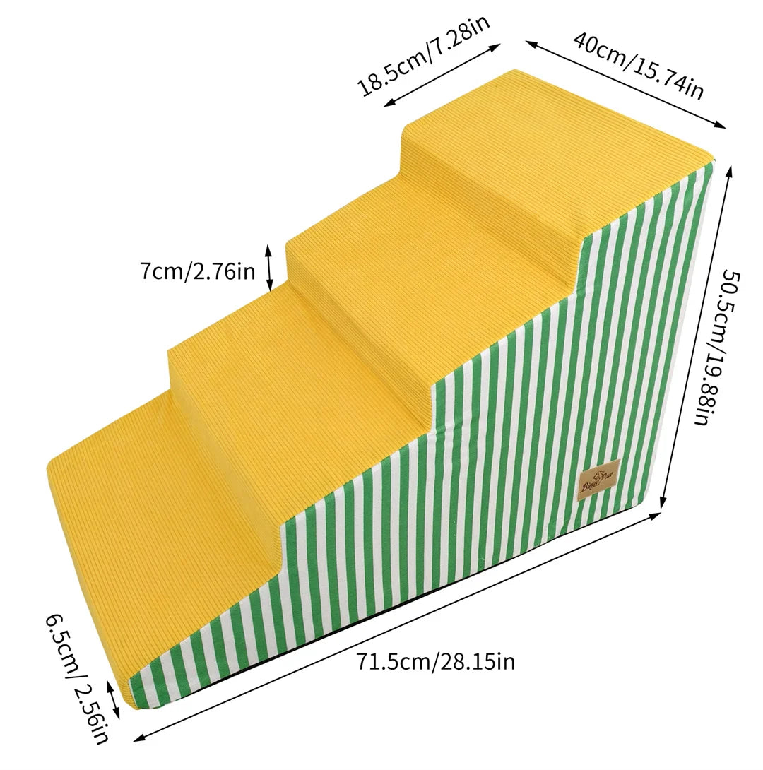 Pet Stairs for Dogs High-Density Foam Gentle Slope Access Ramp 3/4/5 Steps Safe Dog Ramp for Pet Accessibility