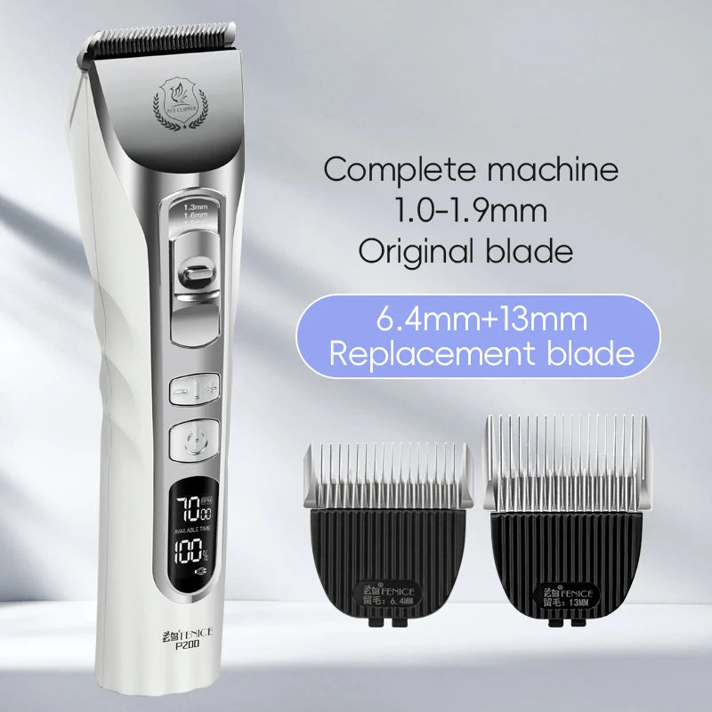 New Upgrade 5000mA Capacity Cordless LCD Screen Pets Dog Grooming Clippers Rechargeable Haircut Shaver for Trimming Salon