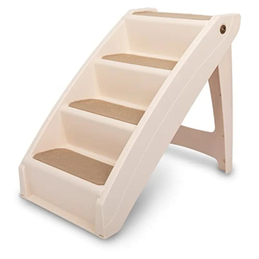 Folding Dog Stairs Portable door/Outdoor Pet Steps for a Couch Grey
