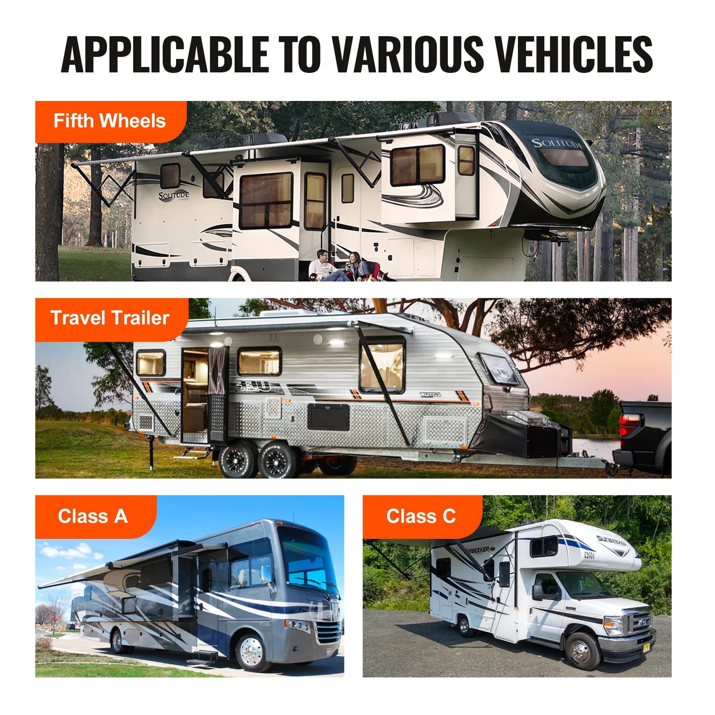 RV Leveling Pads Round Landing Feet Permanent Attached Jack Stabilizers Rubber Travel Trailers Class A/C Motorhome