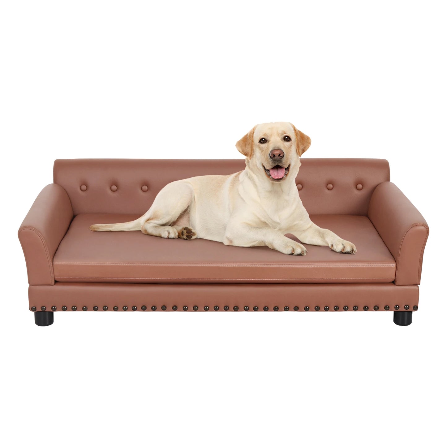 Pet Sofa Bed Waterproof Sofa-Type Dog Bed Pet Snuggle Lounge Bed with Removable Cushion