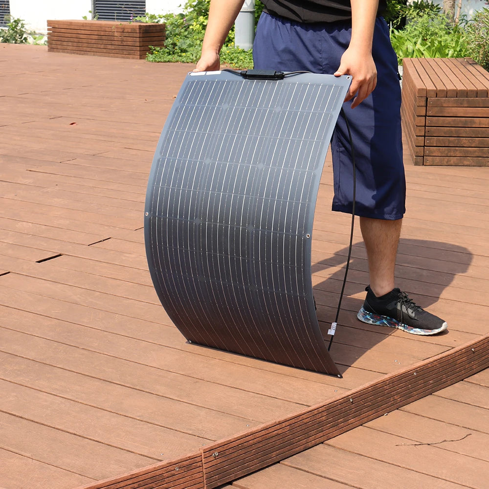 Solar panels 100W 200W 300W 400W Solar Panel Kit or 18V Flexible Mono Photovoltaic Solar Plate Power 12V 24V Camping Car
