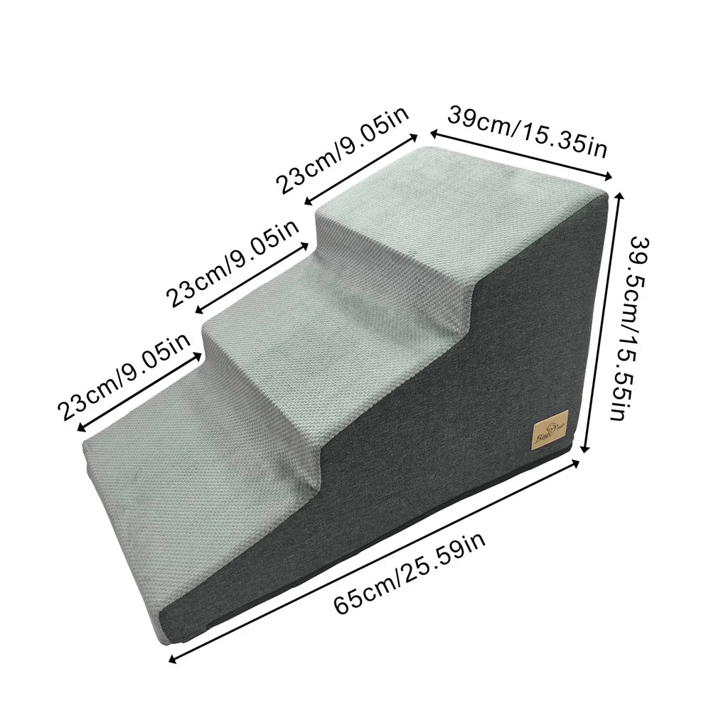 Pet 3/4/5 Step Stair Dog Cat Ramp Ladder High-Density Foam Sponge Dogs Sofa Removable and Washable Training Pet Ramp Stairs