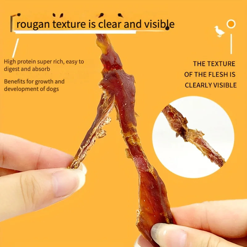 2-Pack (2 x 200g/7.05oz) Chicken Jerky Treats For Small, Medium, Large Dog, Made With Real Pure Chicken - Healthy