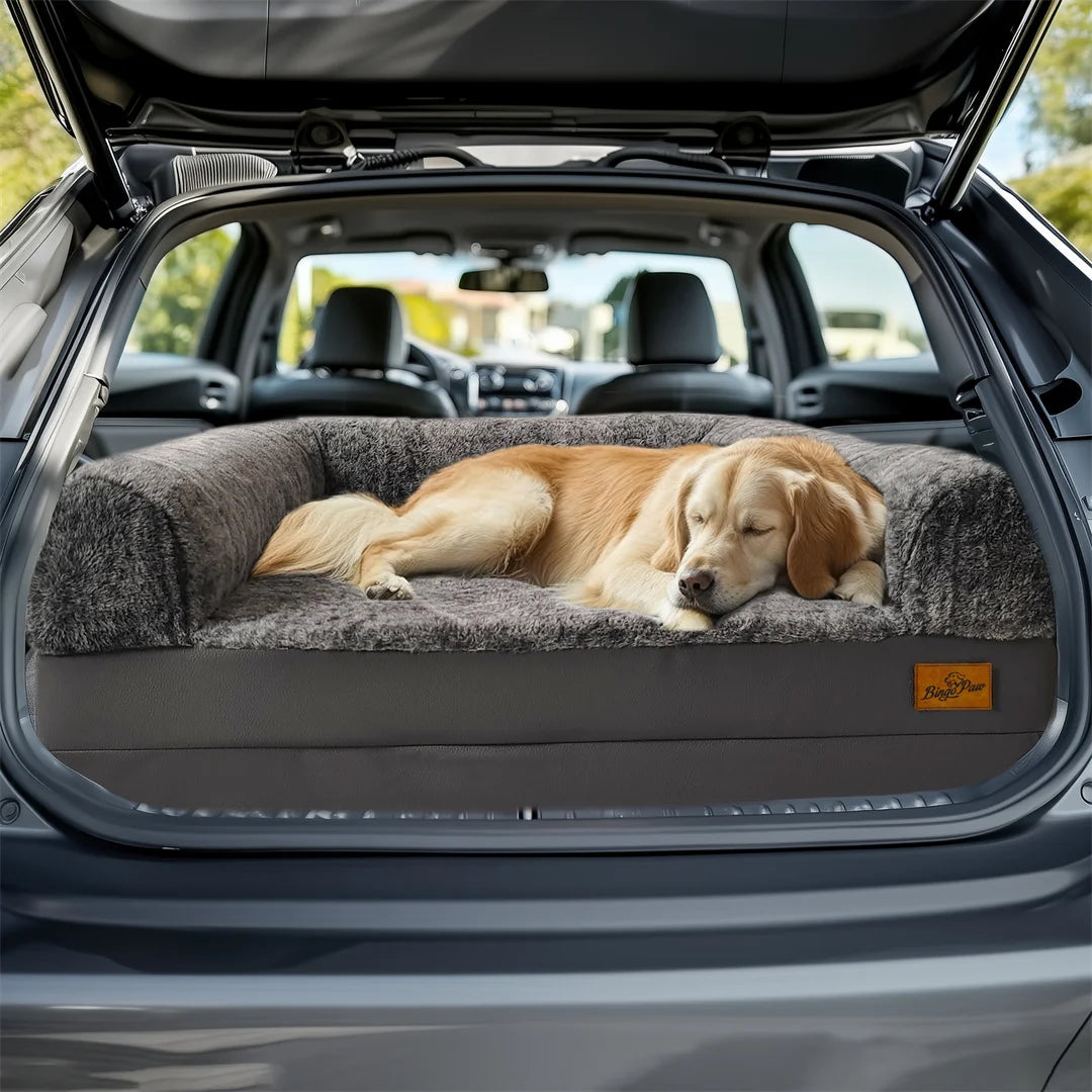 180cm Long Human-Size Giant Dog Bed Calming Pet Dog Bed Plush Cover Orthopedic Sponge Base with Foldable Design for Winter, Keep Warm