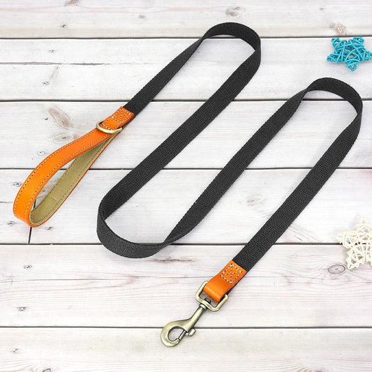 Nylon Custom Dog Puppy Collar Leash Set Personalized Genuine Leather Pet Nameplate ID Tag Accessories Collars Pet Products