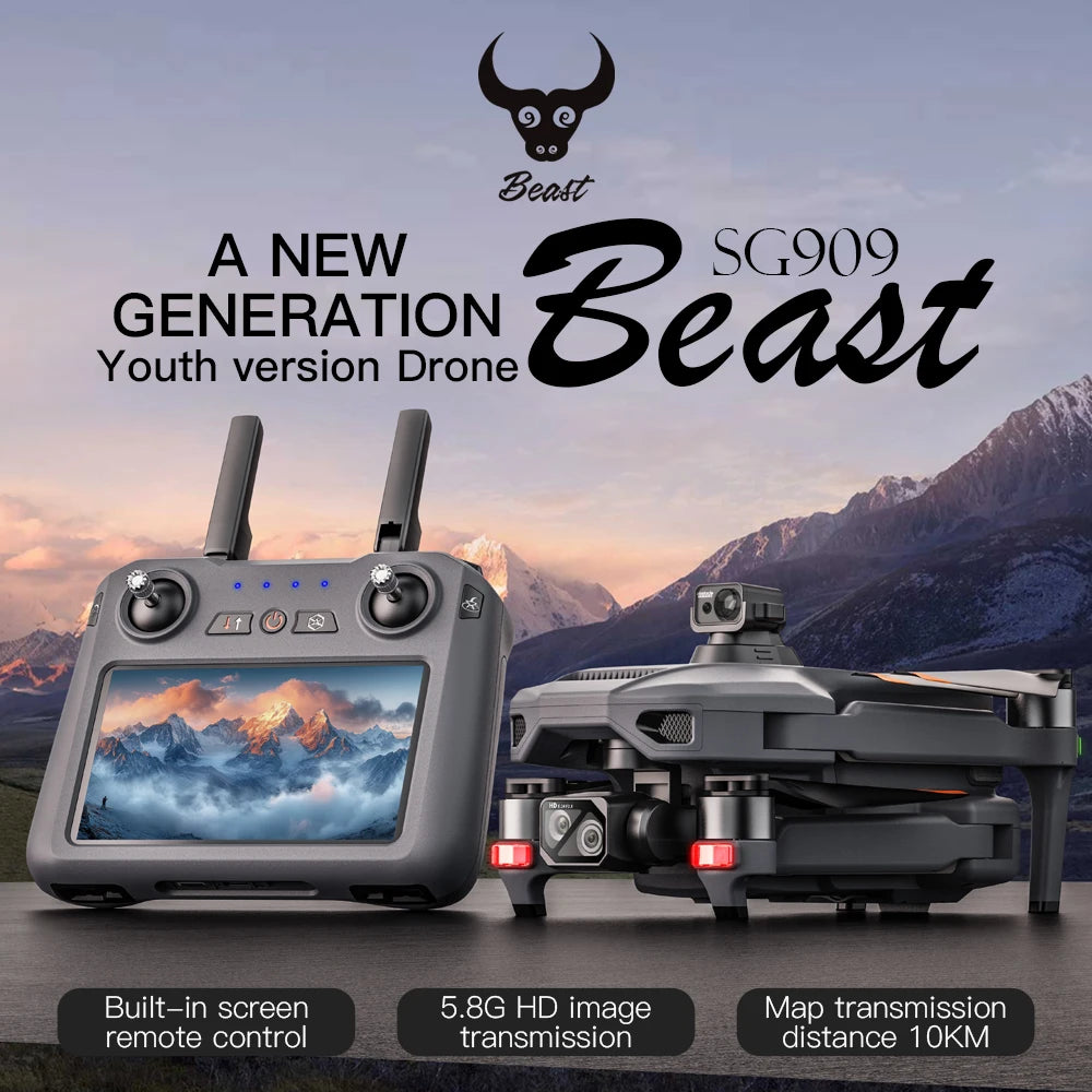 SG909 6KM GPS Drone 4K Professional 3-Axis Gimbal 360 Laser Obstacle Avoidance 4K Camera RC Drone FPV Brushless Quadcopter