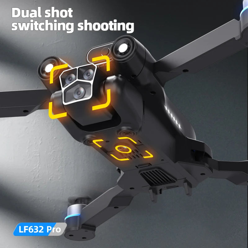 LF632 5G RC Drone Brushless Intelligent HD Dual Camera WIFI FPV Optical Flow Obstacle Avoidance Foldable Quadcopter Model Toys
