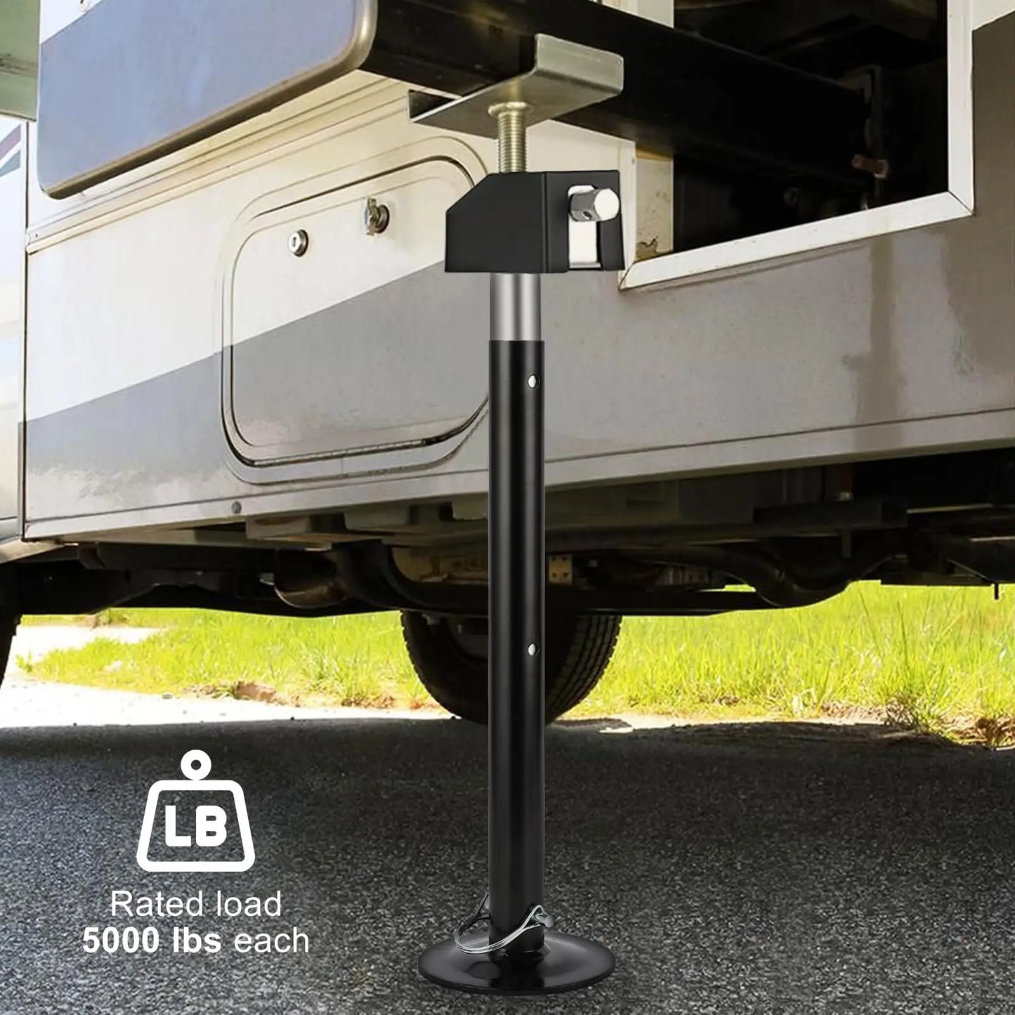 RV Slide Out Stabilizer Jacks Heavy Duty 5000 LB Adjustable 21-34in Quick Lift Drill Crank Support Travel Trailer RV Camper Stand