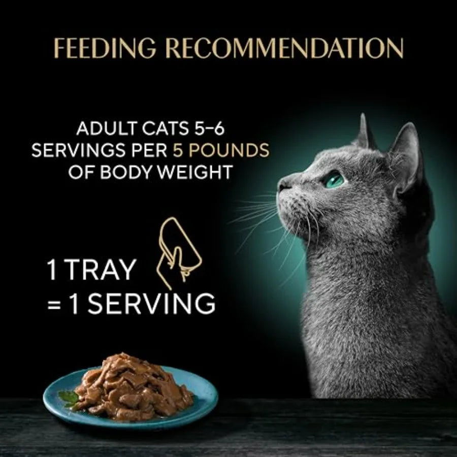 Perfect Portions Grilled in Savory Sauce Adult Wet Cat Food Marinated Chicken, Flaky Salmon, Tender Tuna, 2.64 oz. Twin-Pack