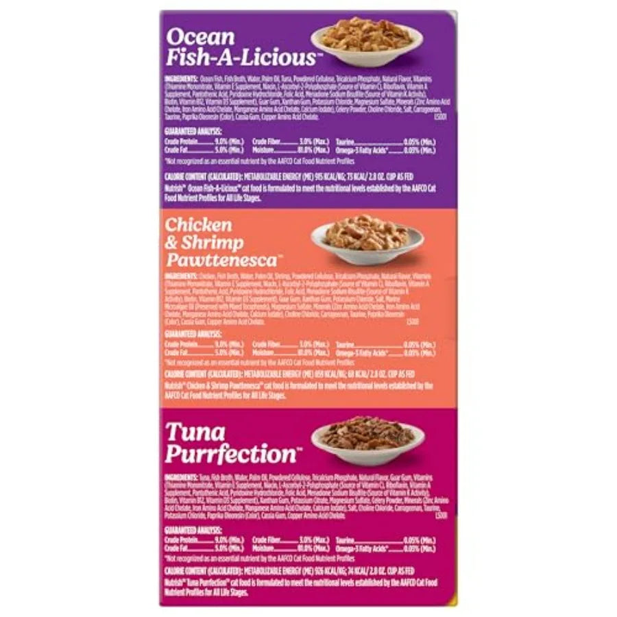 Grain-Free Ocean Lover's Whole Health Blend Variety Pack Wet Cat Food. Cup, 12 Count