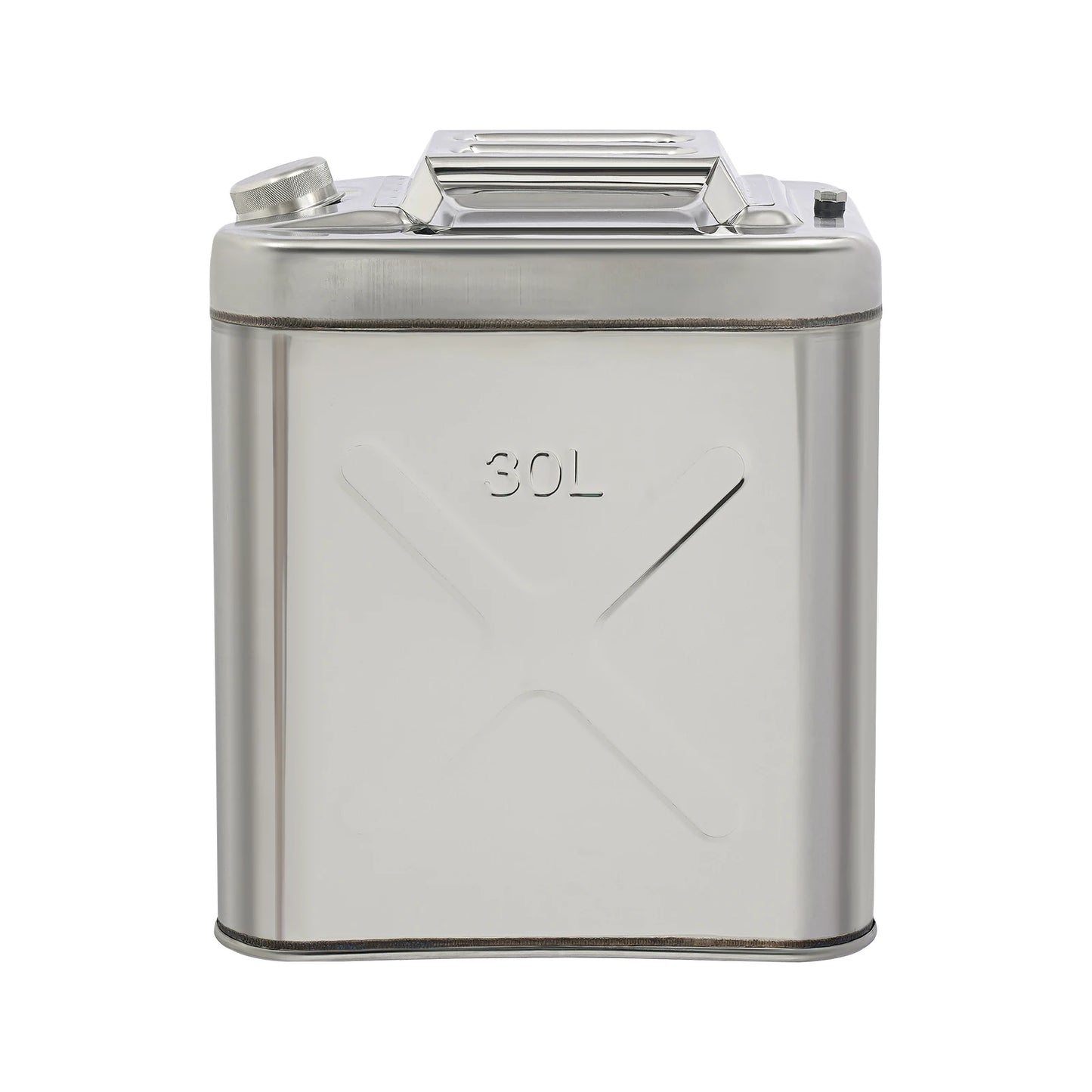 304 Stainless Steel Water Container 7.93 Gal, Portable Water Tank Oil Tank with Pouring Hose & Air Vent for Outdoor RV Camping
